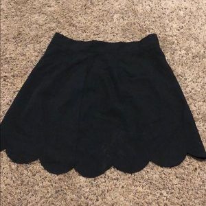 Black scalloped skirt